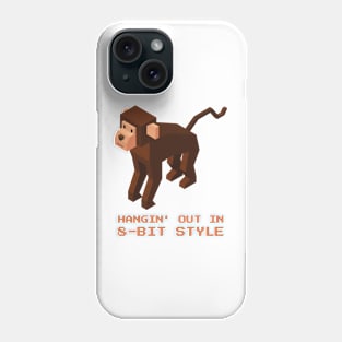 Monkey Pixel Play - Hangin' Out in 8-Bit Style Phone Case