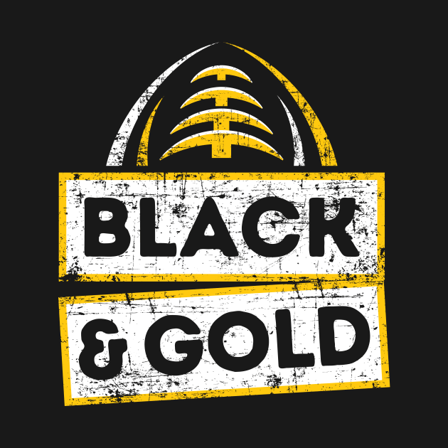 'Black & Gold' Sport Football by ourwackyhome