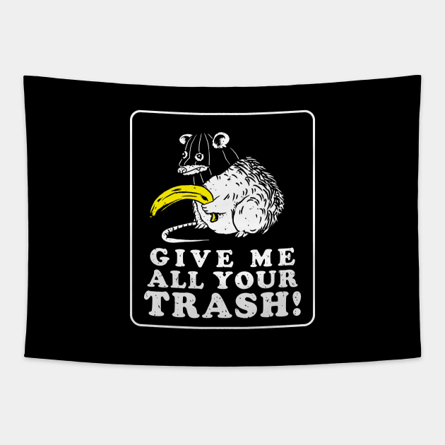 Give me all your trash opossum Tapestry by popcornpunk