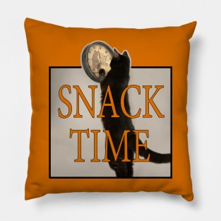 What Time is the Right Snack Time for a Cat? Pillow