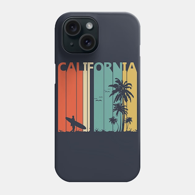 Vintage Retro 1980s California Phone Case by GWENT