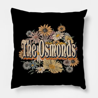 Retro Osmonds Name Flowers Limited Edition Classic Styles Pillow