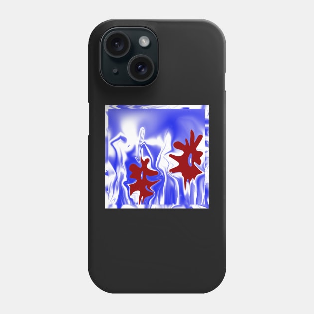 Two blooms on blue Phone Case by TiiaVissak