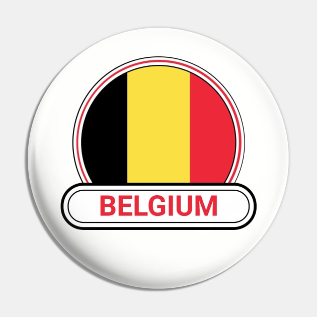 Belgium Country Badge - Belgium Flag Pin by Yesteeyear