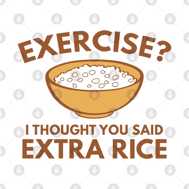 Exercise ? Extra Rice by VectorPlanet