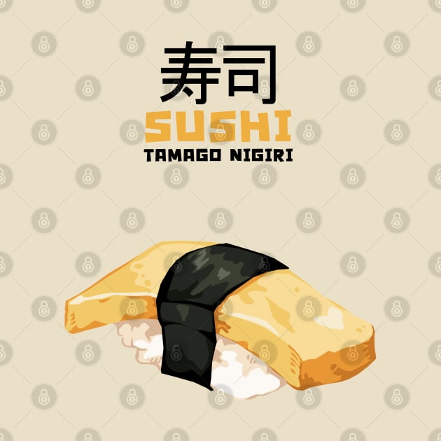 Tamago Nigiri Sushi by KewaleeTee