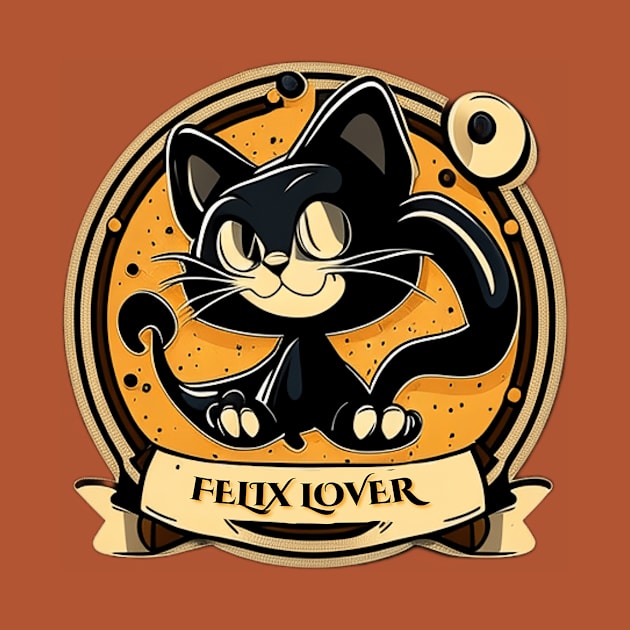 Felix The Cat Lover - Detailed Retro Style by iCutTee