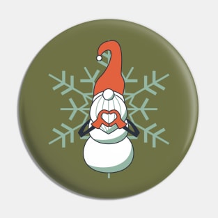 Snow Gnome snowman Pin