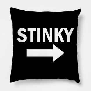 Stinky Arrow Pointing Left Pillow