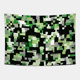 Aromantic Pride Irregular Pixel Pattern Tapestry