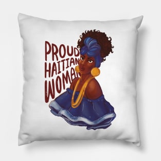 Happy Haitian Flag Day Celebration Haiti Proud Woman Pillow