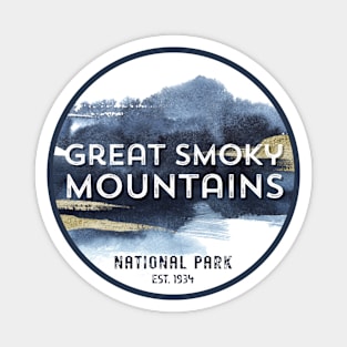 Great Smoky Mountains National Park Watercolor Design Magnet