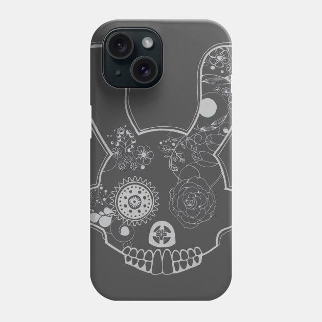 Sugarskull Rabbit Phone Case by Bollocks