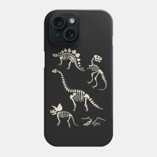 Dinosaur Fossils in Black Phone Case