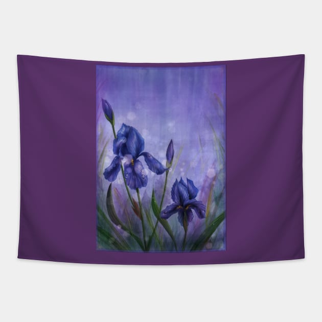 Fleur-de-Lis Flowers Tapestry by eosofdawn