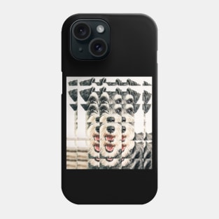 Glass Block Schnauzer looking at you Phone Case