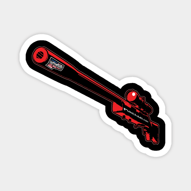 Punchado Sniper Rifle Blank Text, v. Code Red Magnet by punchado