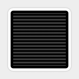 Shadow Grey and Black Horizontal Witch Stripes Magnet