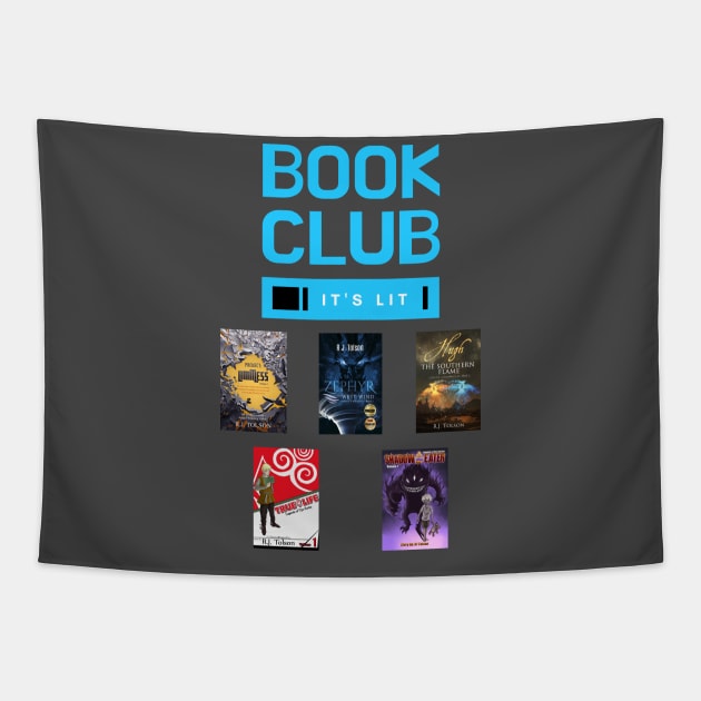 Book Club, It's Lit! Feat. 4 of RJ's Books Tapestry by RJ Tolson's Merch Store