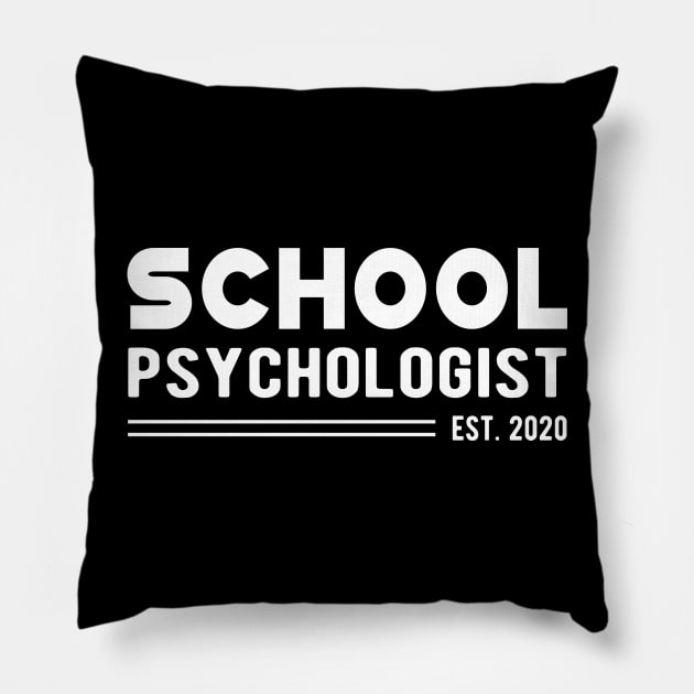 School Psychologist Est. 2020 Pillow by KC Happy Shop