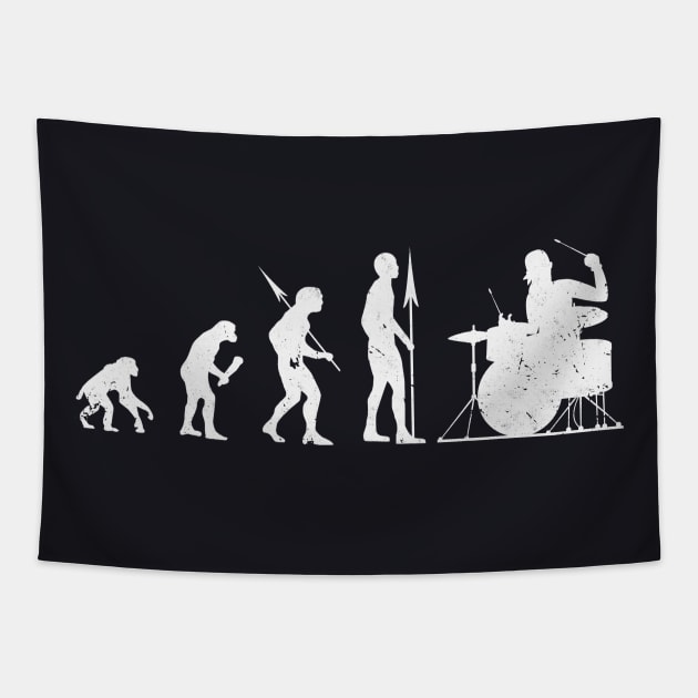 Drummer Evolution Tapestry by Foxxy Merch