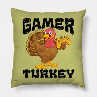 Turkey GAMER Funny Thanksgiving Pillow