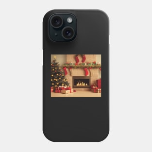 Fireside Christmas - Scene 4 Phone Case