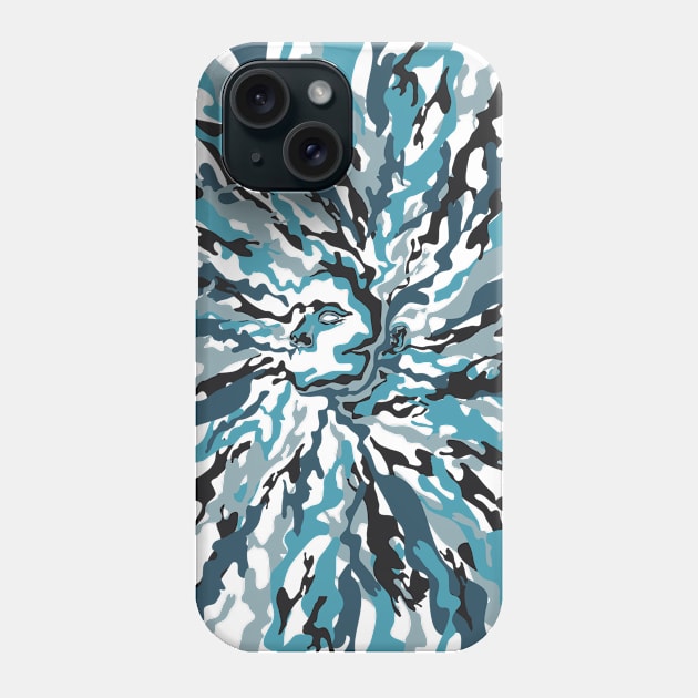 Hidden Faces - Blue Camouflage Phone Case by neodhlamini