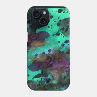 Graphite background. Simple abstract colorful watercolor, animal print. Hand-painted texture with drops, paint smears. Best for  wallpapers, covers and packaging, wrapping paper. Phone Case