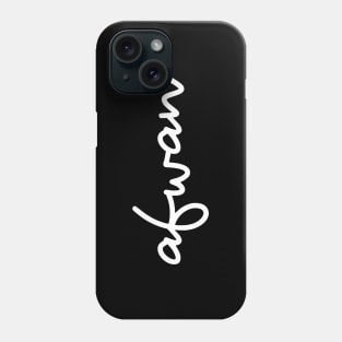 afwan - white Phone Case