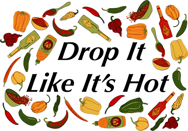 Drop It Like It's Hot - Peppers Kids T-Shirt by EcoElsa