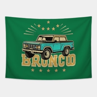 Retro 1987-1991 Ford Bronco w/Tires Tapestry