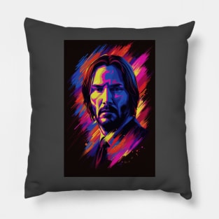 John Wick 4 Colorful Art Pillow