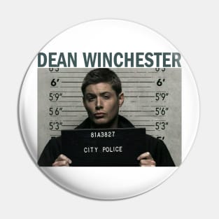 Supernatural Dean Mug Shot Pin