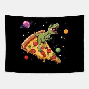 Dinosaur Pizza Space Tapestry