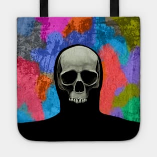 Skull on Abstract Background Tote