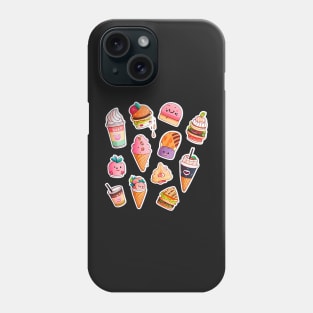 #2 Cute happy food sticker pack Phone Case