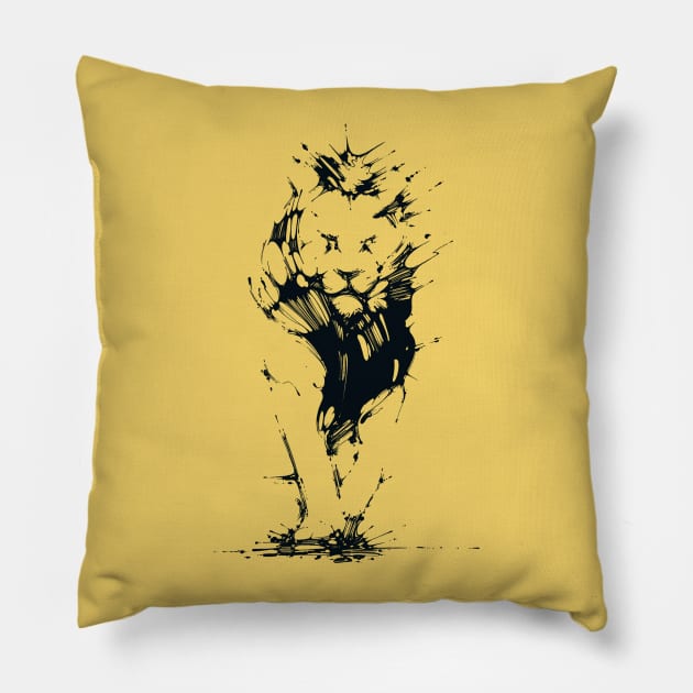 Lion Ink Pillow by Dagui