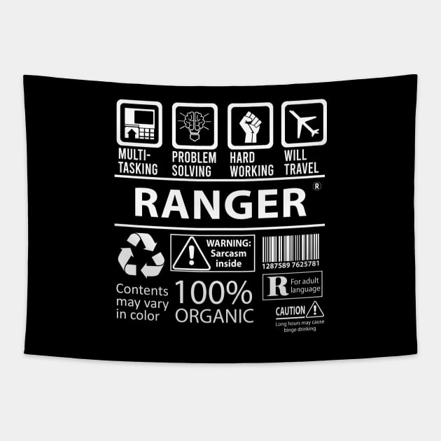 Ranger T Shirt - MultiTasking Certified Job Gift Item Tee Tapestry by Aquastal