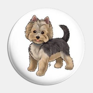 Dog - Yorkshire Terrier - Black and Tan Puppy Cut Pin