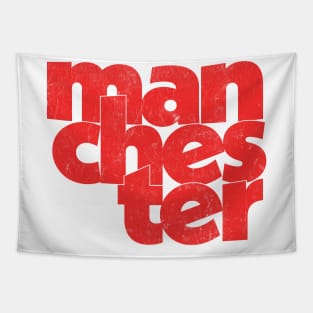 Manchester // Retro Style Typography Design Tapestry