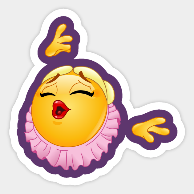 Ballerina Emoji - Emoji - Sticker | TeePublic