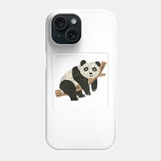 newspaper cutting panda Phone Case