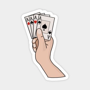 Four Aces Playing Cards Magnet