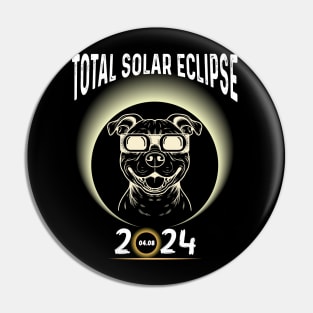 Solar Eclipse 2024 Shirt Total Eclipse April 8th 2024 Dog Pin