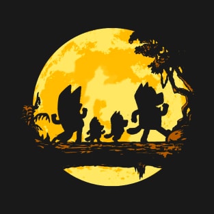 Bluey Walking Under Yellow Moon T-Shirt