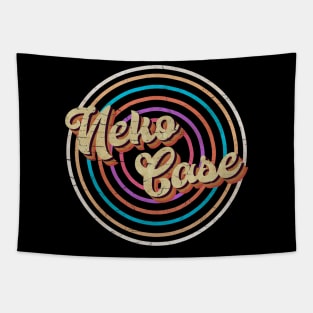 vintage circle line color Neko Case Tapestry