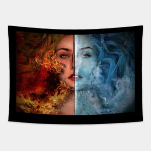 Fire Snow Girl Tapestry