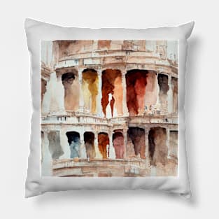 Rome watercolor Pillow