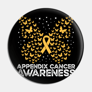 Appendix Cancer Awareness Butterfly Appendix Cancer Pin